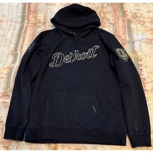 Pro Standard Mens Detroit Tigers MLB Pullover Hoodie Black Logo Long Sleeve XL